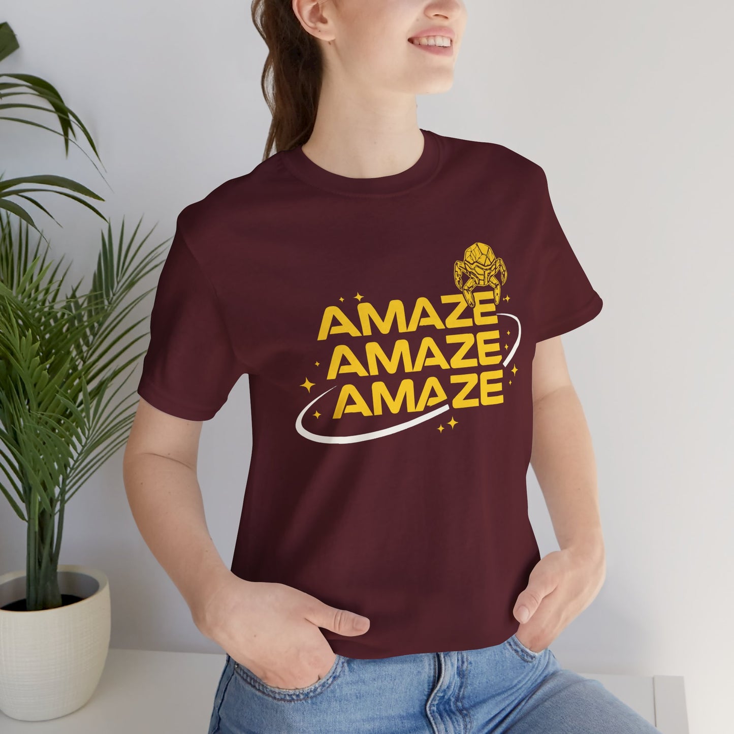 Amaze Amaze Amaze T Shirt Funny Sci Fi Humor Shirt Minimal Quote Tee Nerd Graphic Unisex